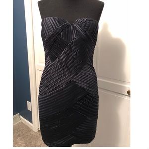 Strapless Navy Blue Dress